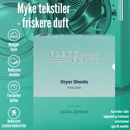 Flekkfritt Dryer Sheets Pure Linen 40stk