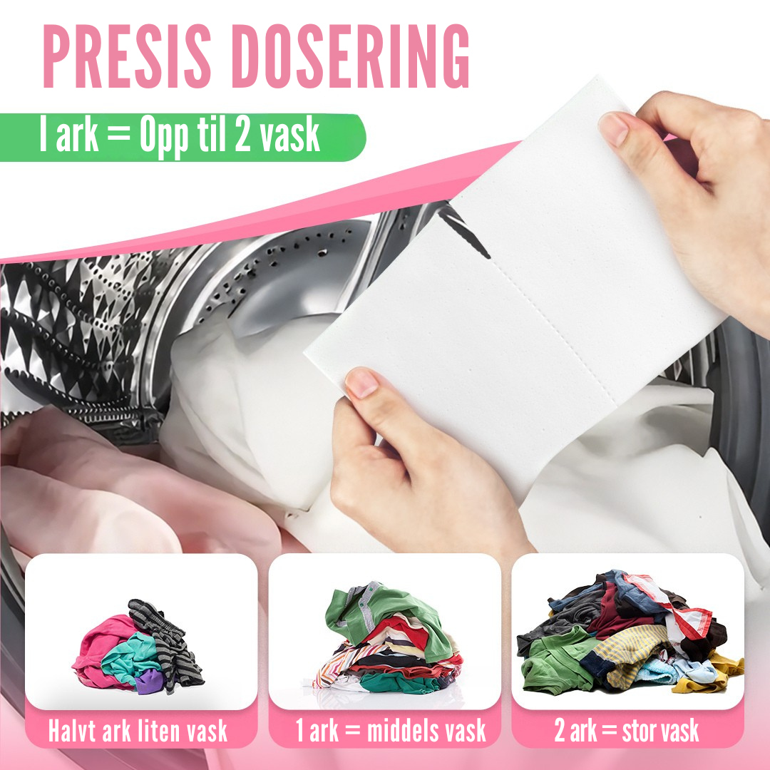 Flekkfritt Laundry Detergent Sheets Blossom Kiss 50ark <100vask