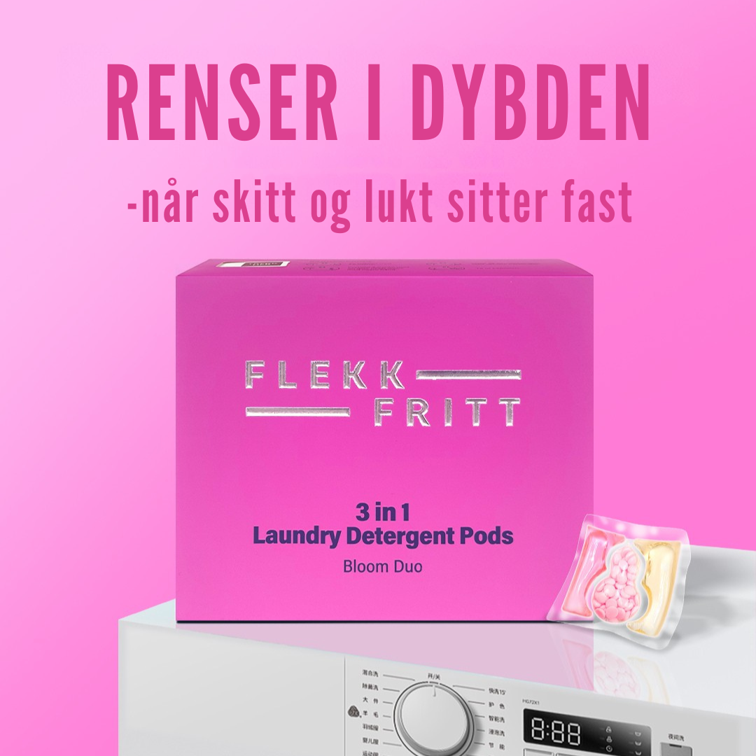 Flekkfritt 3 in 1 Laundry Detergent Pods Bloom Duo 50stk