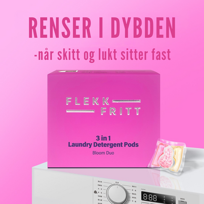 Flekkfritt 3 in 1 Laundry Detergent Pods Bloom Duo 50stk