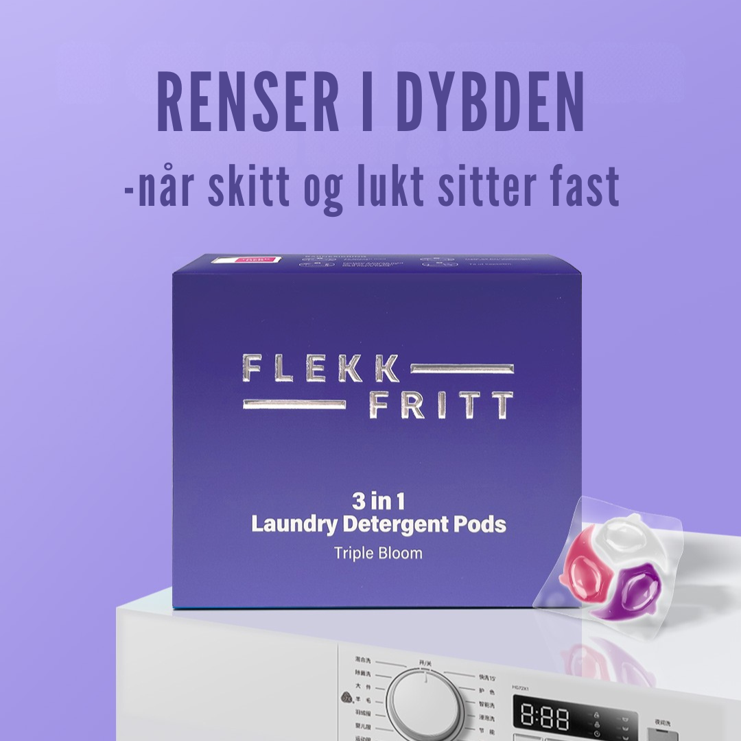 Flekkfritt 3 in 1 Laundry Detergent Pods Triple Bloom 50stk