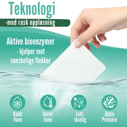 Flekkfritt Laundry Detergent Sheets Pure Linen 50ark <100vask