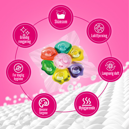 Flekkfritt 7 in 1 Laundry Detergent Pods Floral Spectrum 50stk