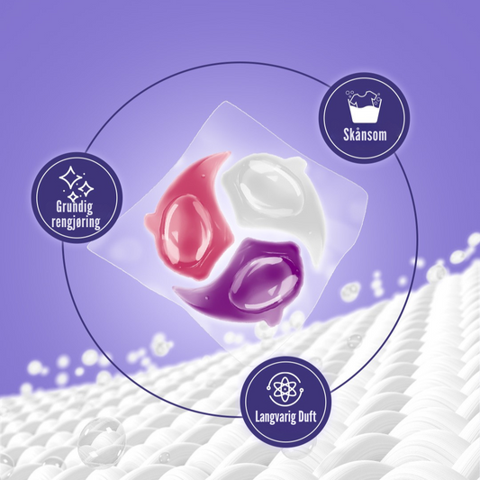 Flekkfritt 3 in 1 Laundry Detergent Pods Triple Bloom 50stk