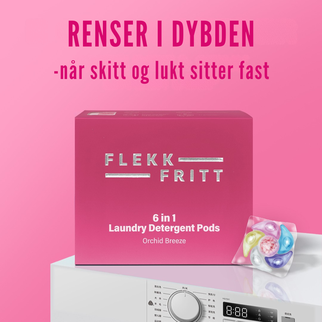 Flekkfritt 6 in 1 Laundry Detergent Pods Orchid Breeze 50stk