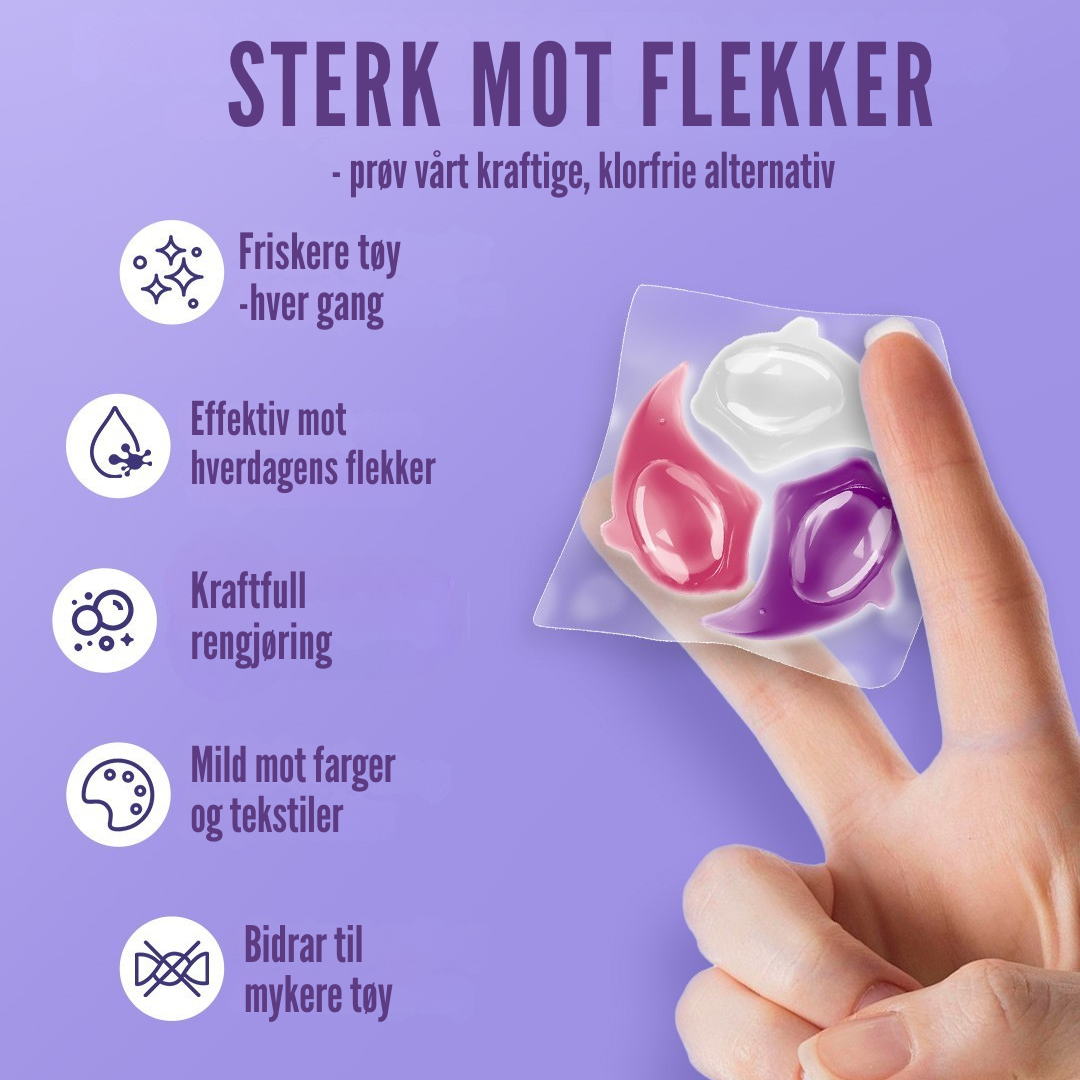 Flekkfritt 3 in 1 Laundry Detergent Pods Triple Bloom 50stk