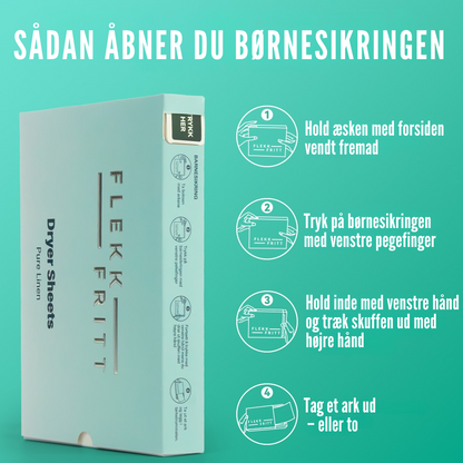Nærbillede af et enkelt tørreark i hånden
