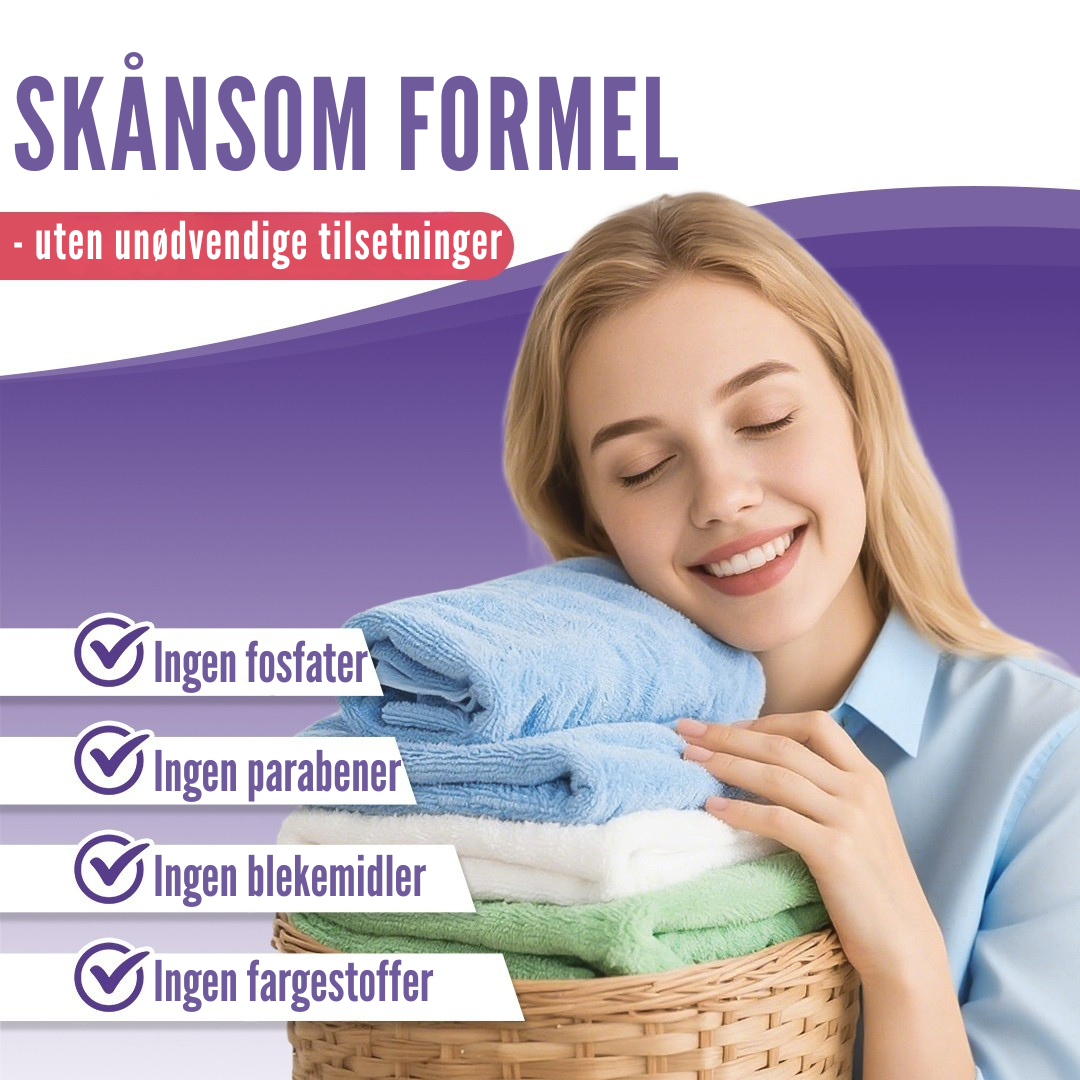 Flekkfritt Laundry Detergent Sheets Lavender Serenity 50ark <100vask