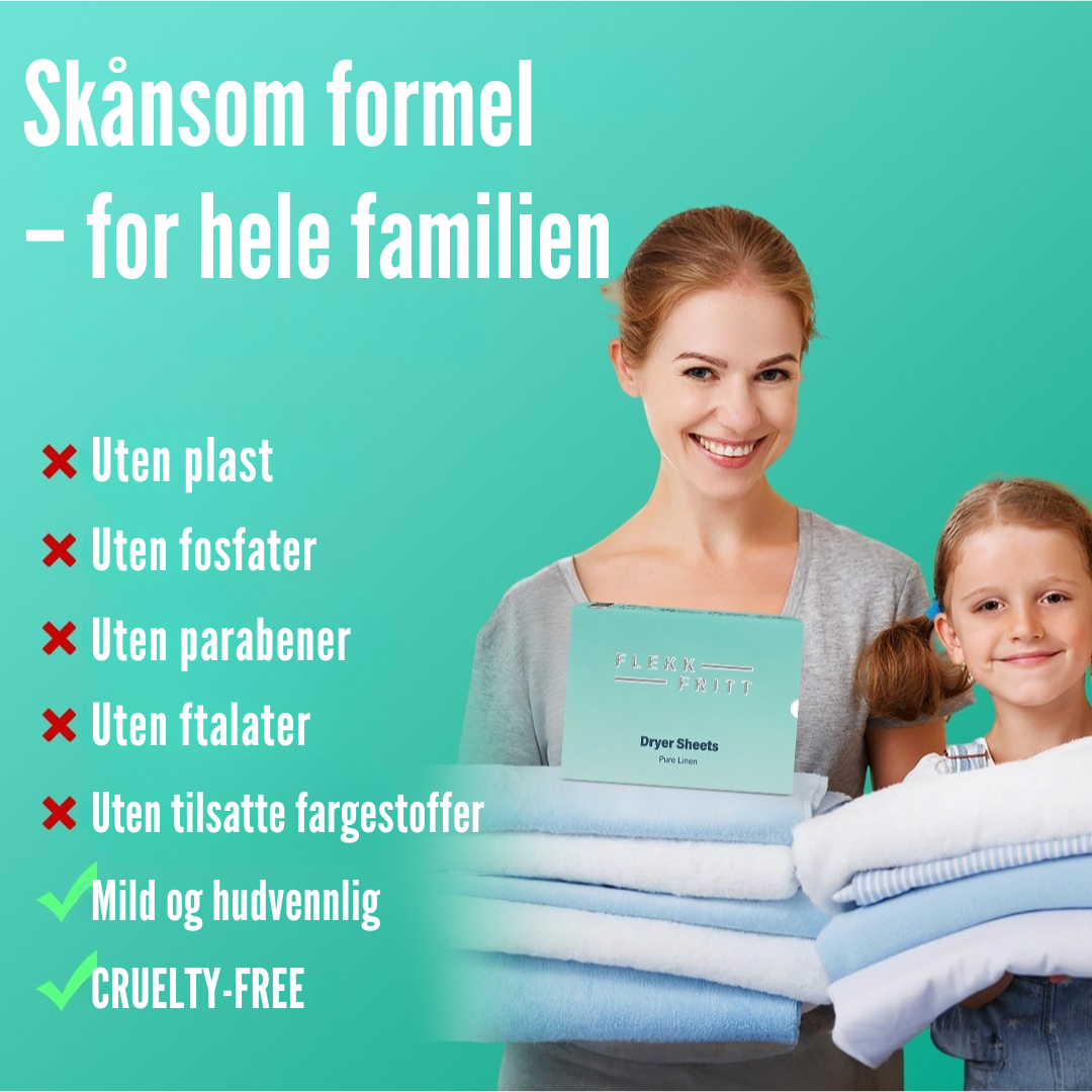 Flekkfritt Dryer Sheets Pure Linen 40stk