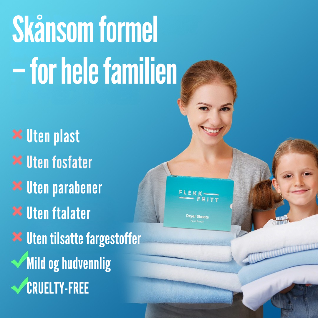 Flekkfritt Dryer Sheets Aqua Breeze 40stk