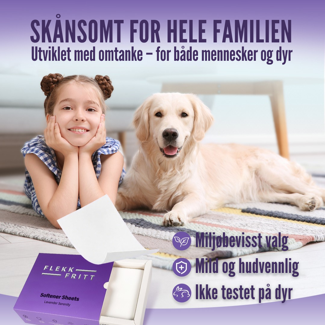 Flekkfritt Fabric Softener Sheets Lavender Serenity 50stk <100 vask