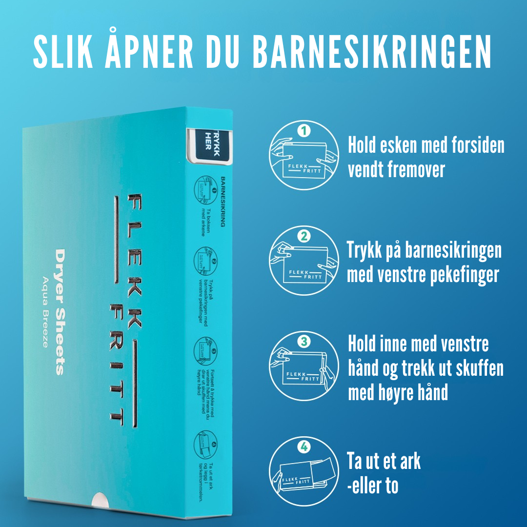 Flekkfritt Dryer Sheets Aqua Breeze 40stk