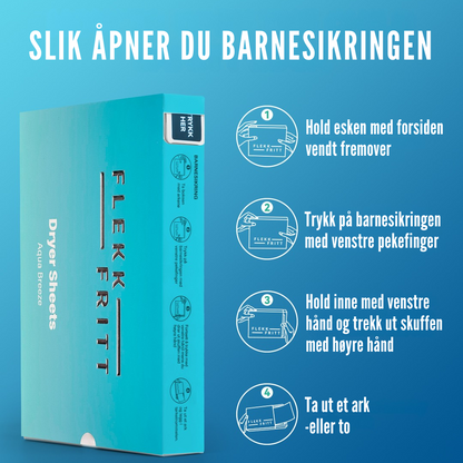 Flekkfritt Dryer Sheets Aqua Breeze 40stk