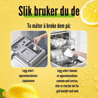 Flekkfritt Dishwasher Sheets Citrus Spark 50stk