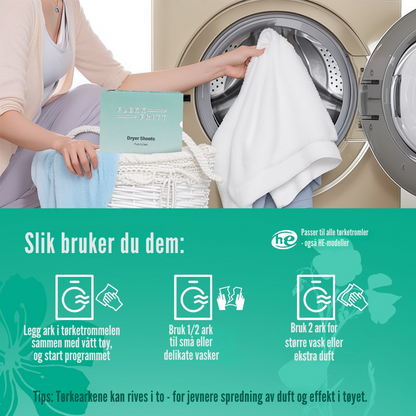 Flekkfritt Dryer Sheets Pure Linen 40stk