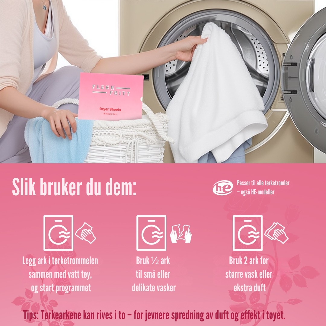 Flekkfritt Dryer Sheets Blossom Kiss 40stk