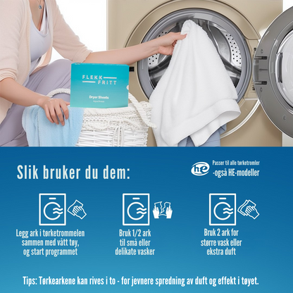 Flekkfritt Dryer Sheets Aqua Breeze 40stk