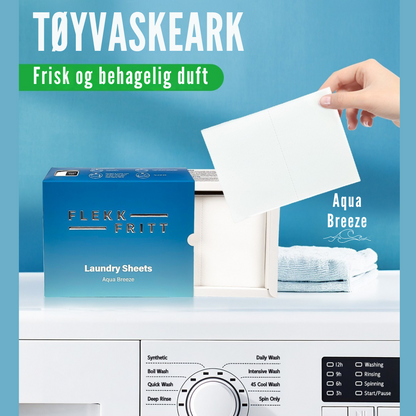 Flekkfritt Laundry Detergent Sheets Aqua Breeze 50ark <100vask