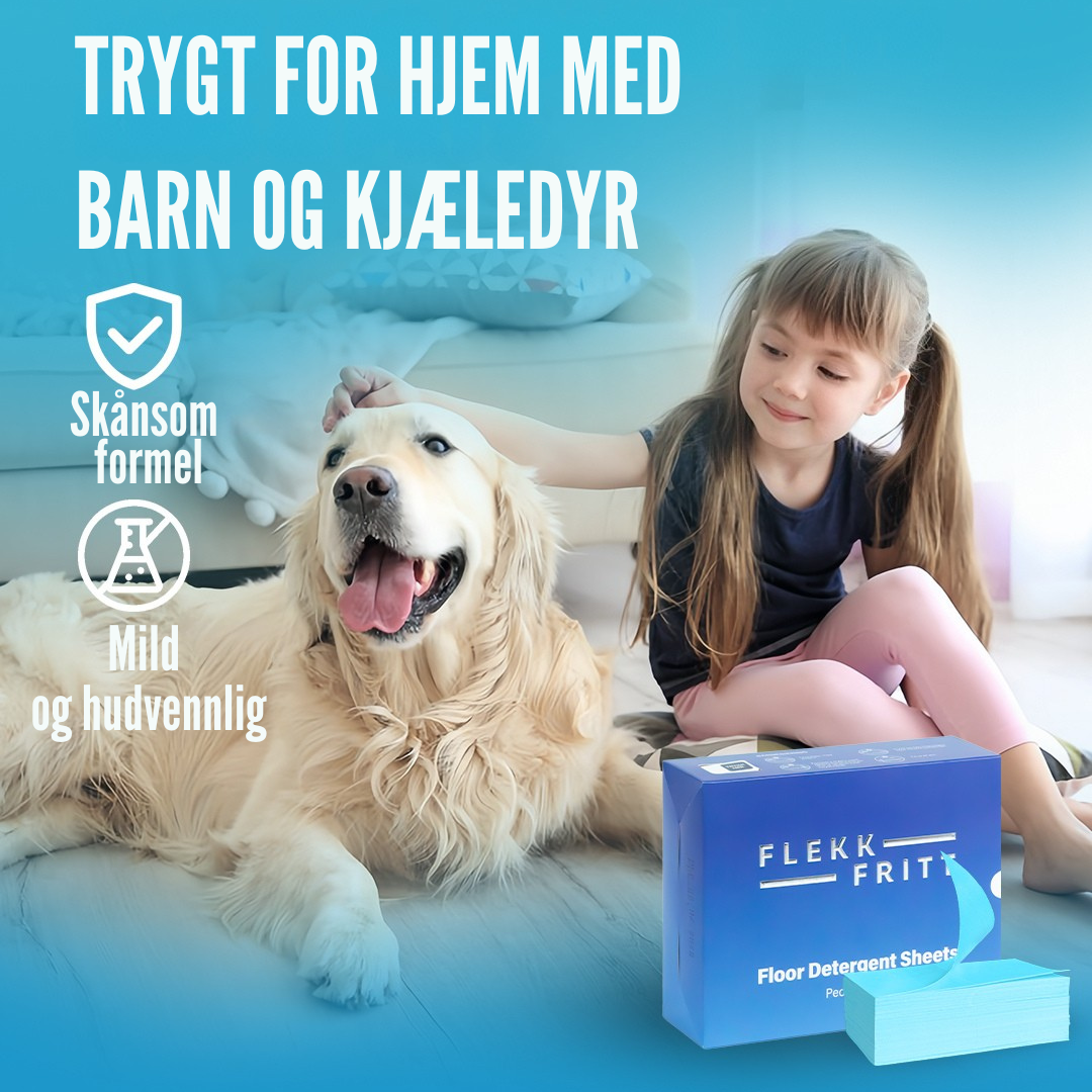 Flekkfritt Floor Detergent Sheets Peony Fresh 50 ark 100 vask
