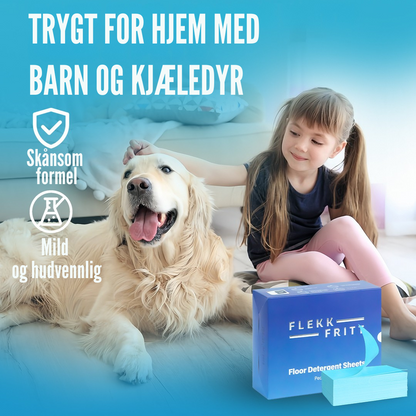 Flekkfritt Floor Detergent Sheets Peony Fresh 50 ark 100 vask