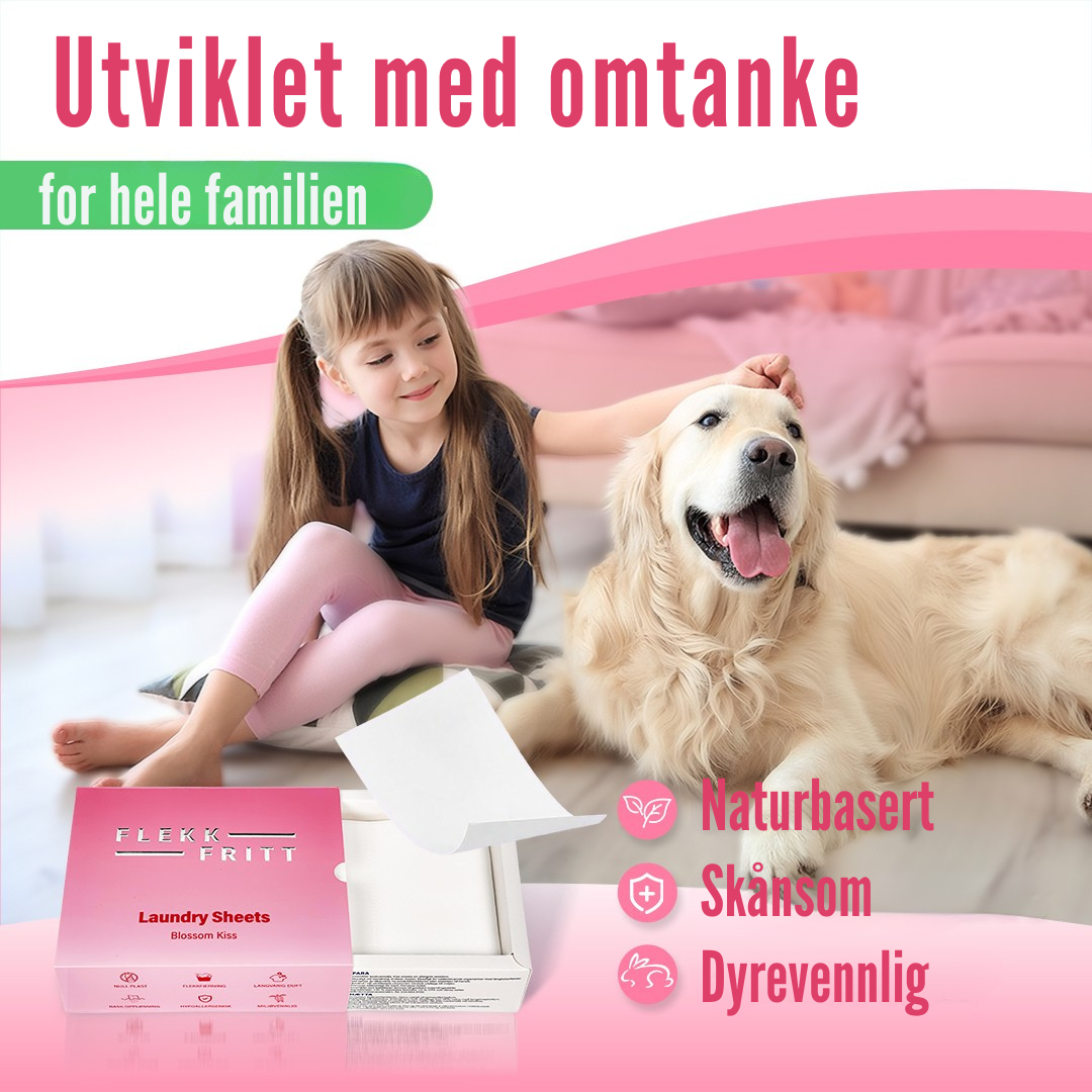 Flekkfritt Laundry Detergent Sheets Blossom Kiss 50ark <100vask