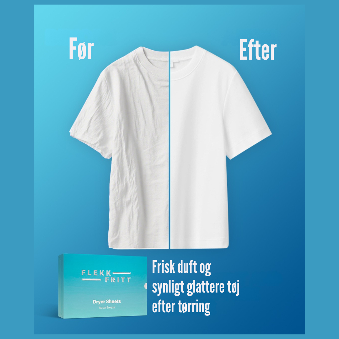 Nærbillede af et blåligt Aqua Breeze tørreark
