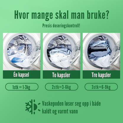 Flekkfritt 3 in 1 Laundry Detergent Pods Triflora 50stk