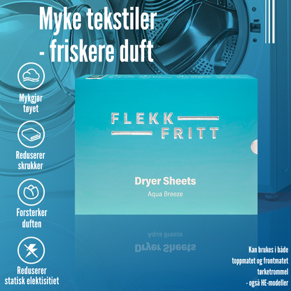 Flekkfritt Dryer Sheets Aqua Breeze 40stk
